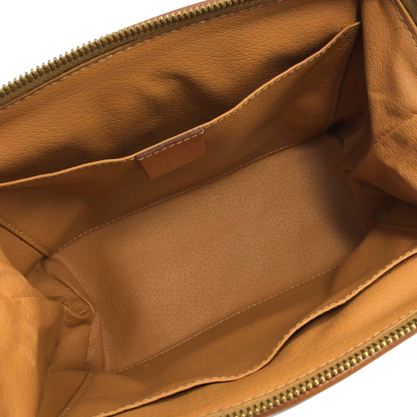 CELINE Macadam Blason  PVC Leather Pouch Brown Vintage vnsihf