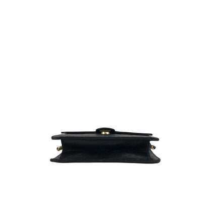 CHANEL Matelasse Coco Mark Turn Lock Chain Shoulder bag Black Vintage tjbcjh