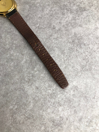 GUCCI Logo Watch Black 3000L Vintage upizt7
