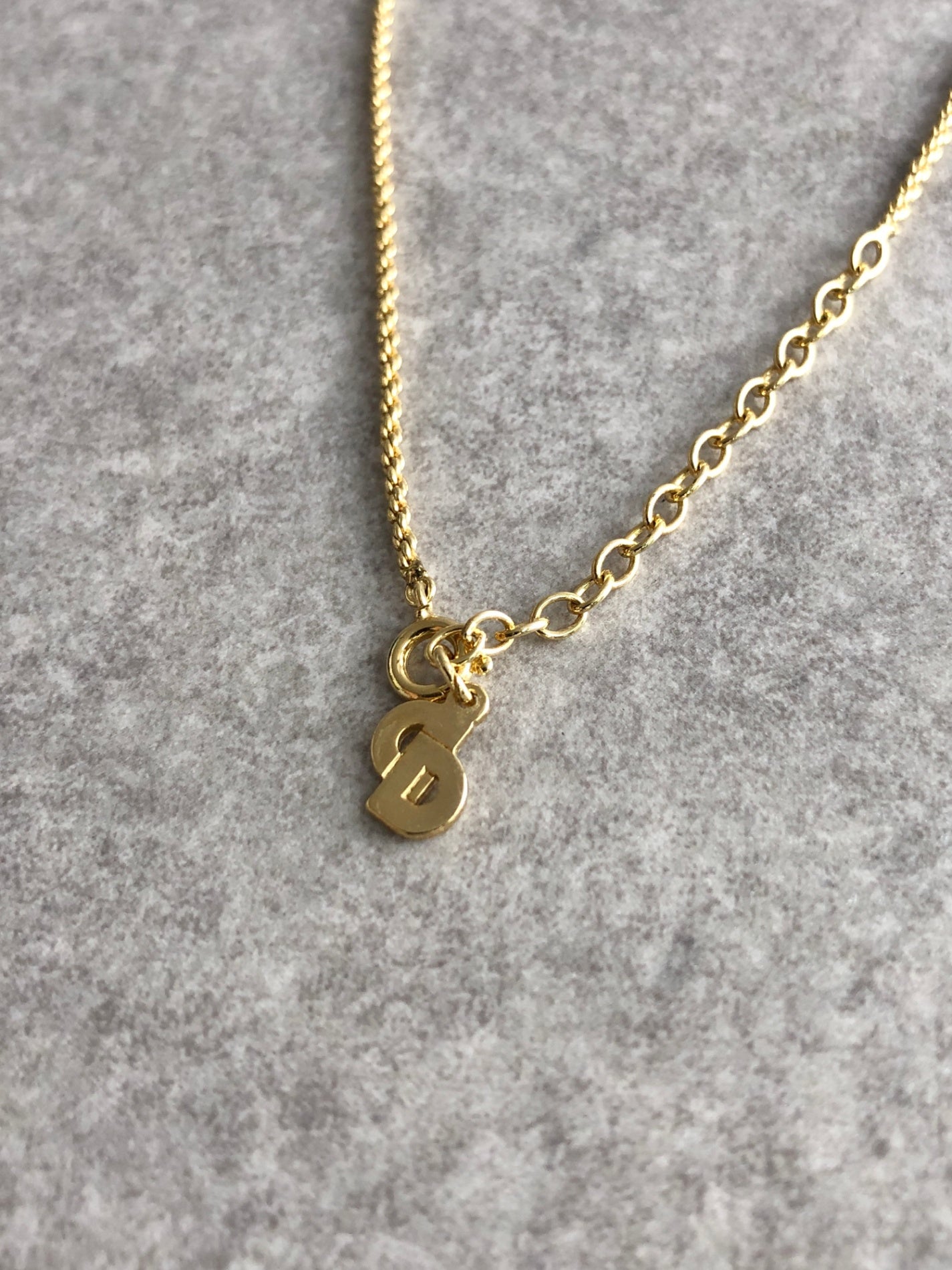Christian Dior CD Logo Necklace Gold Vintage gsh6yh