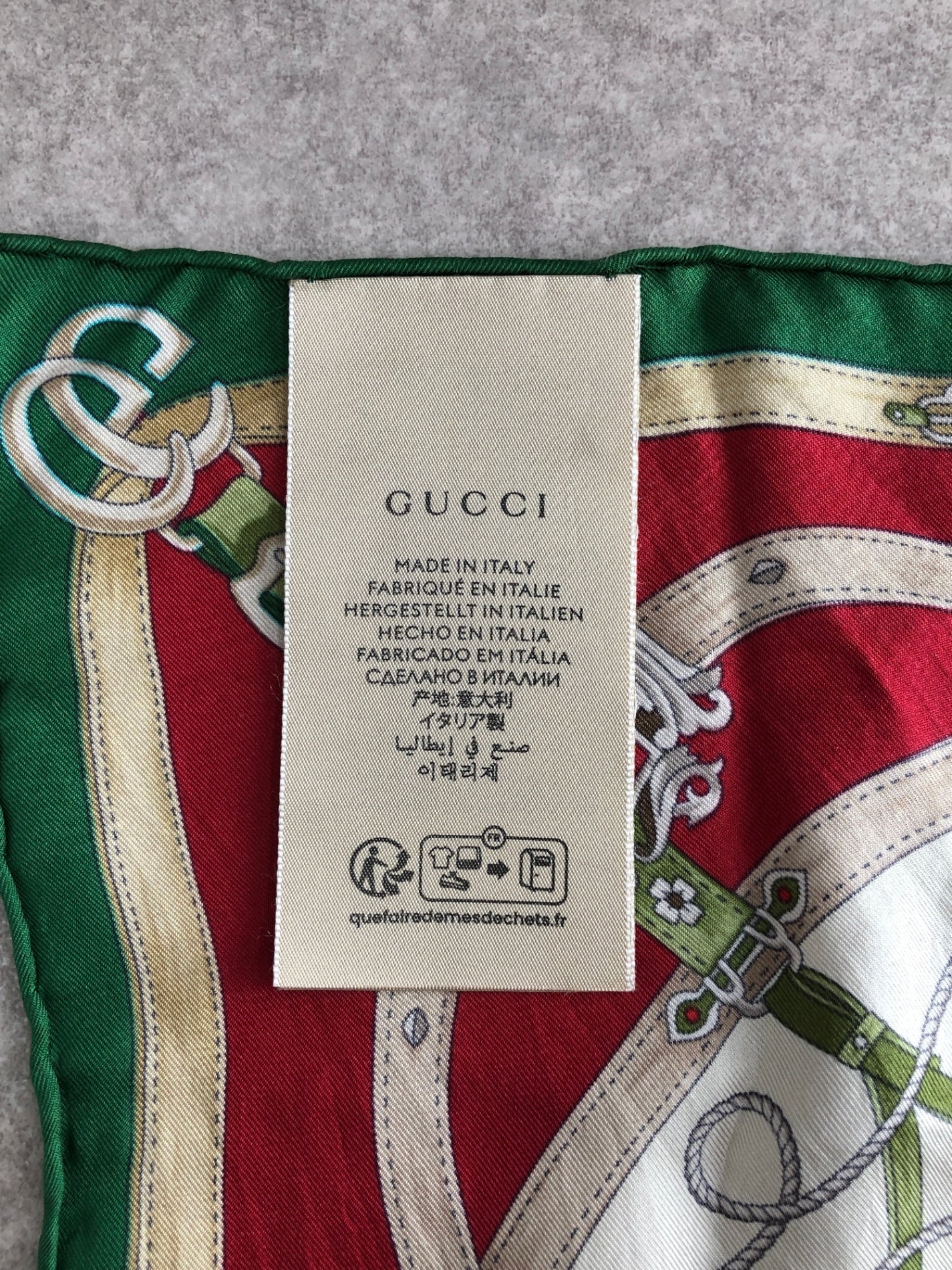 GUCCI Scarf Green Vintage j8dbd8