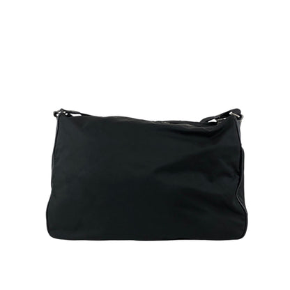 PRADA Tessuto Triangle Logo Shoulder bag Black Vintage w53g57