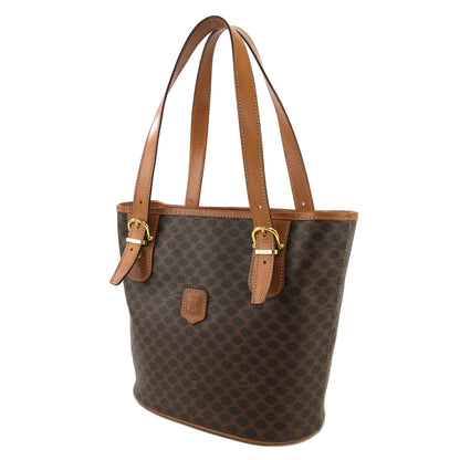 CELINE Macadam Blason Handbag Shoulder bag Brown Vintage uwfpsv