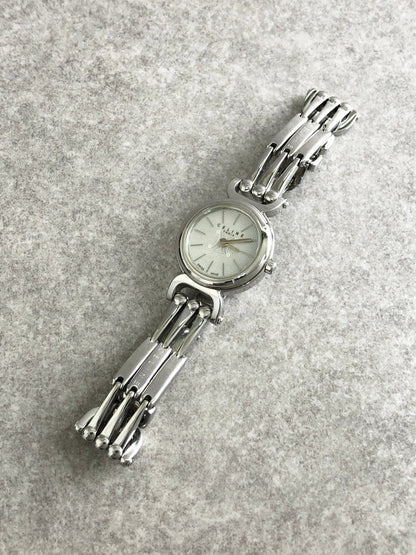 CELINE Horse Bit Quartz Watch Silver Vintage i4dtyi