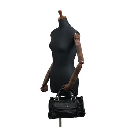 CELINE Horse Carriage Handbag Black Vintage 6m8meh