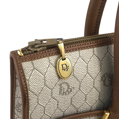 Christian Dior Honeycomb Pattern Handbag Beige Vintage r4yh5k