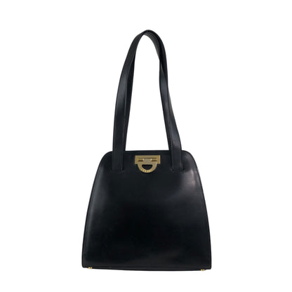 CELINE Gancini Handbag Black Vintage skvha5