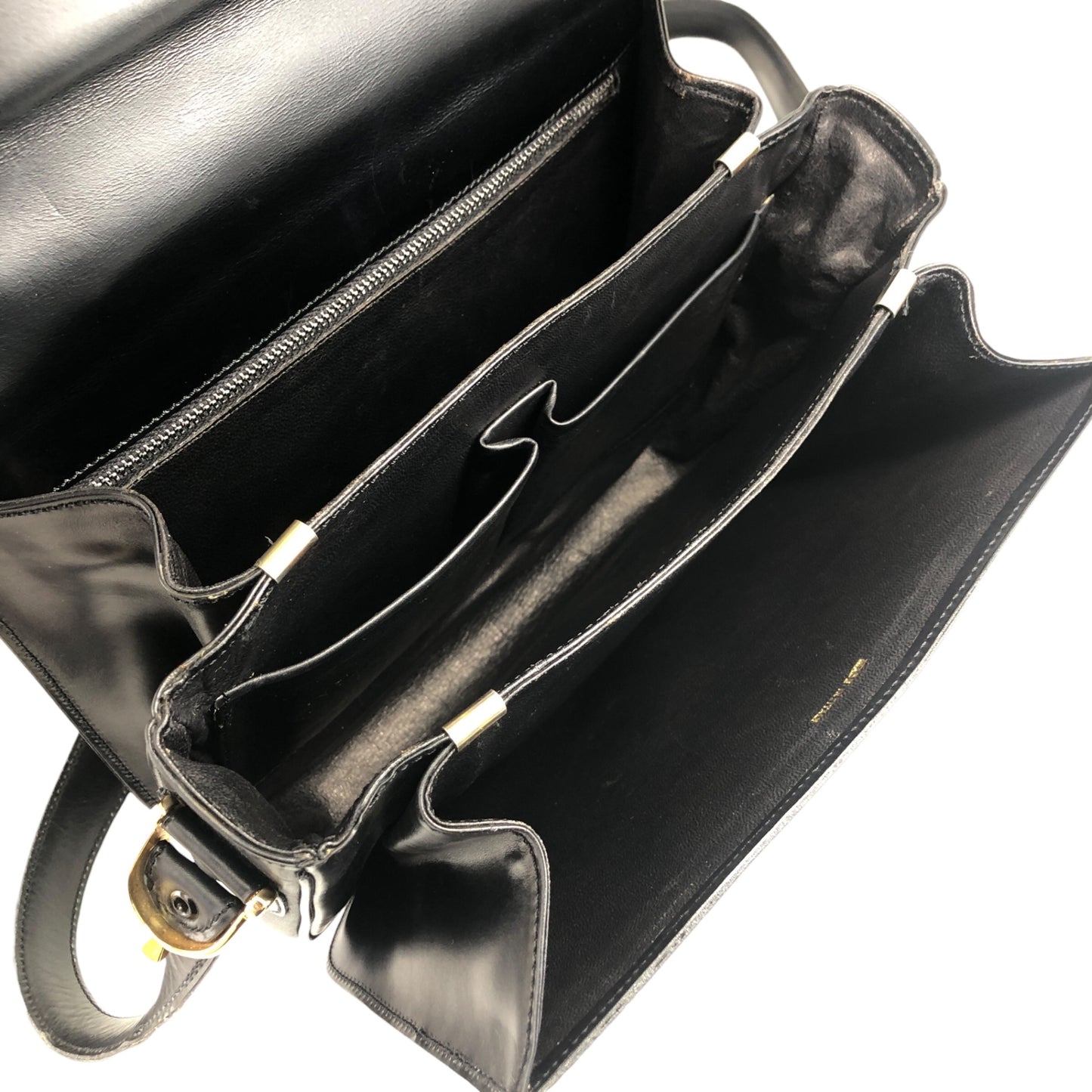 CELINE Horse Carriage Shoulder bag Black Vintage rfmfw6