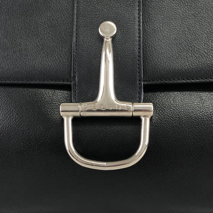 CELINE Horse Bit Shoulder bag Black Vintage gmhk6b