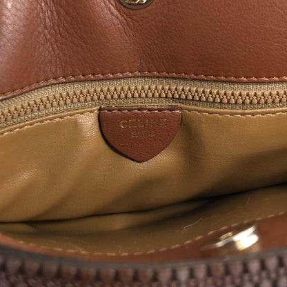 CELINE Blason Shoulder bag Brown Vintage 5amhvr