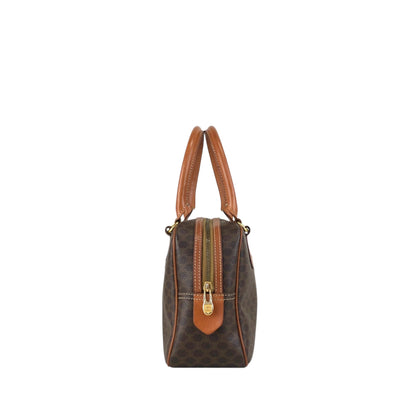 CELINE Macadam Blason Two-way Handbag Shoulder bag Brown Vintage 58rwg8