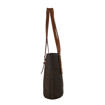 CELINE Macadam Blason Handbag Totebag Brown Vintage 6pe5na