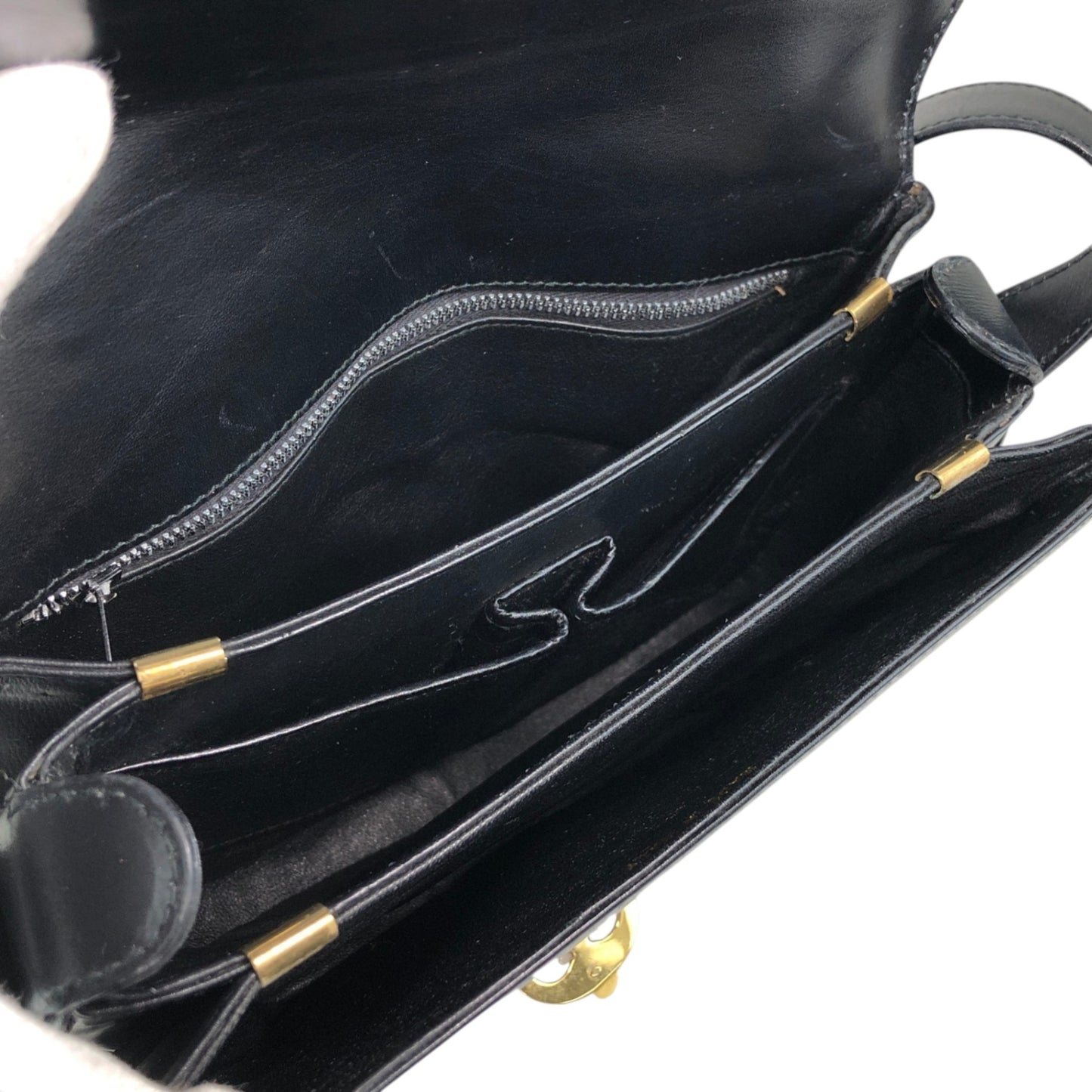 CELINE Blason Shoulder bag Black Vintage a6pwvz