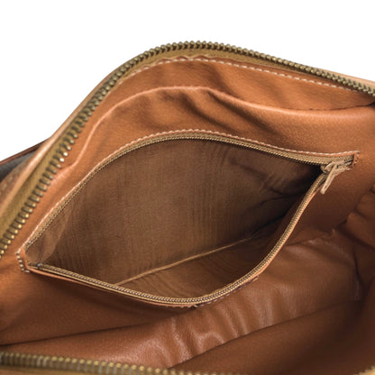 CELINE Macadam Blason Shoulder bag Brown Vintage 7dx72b