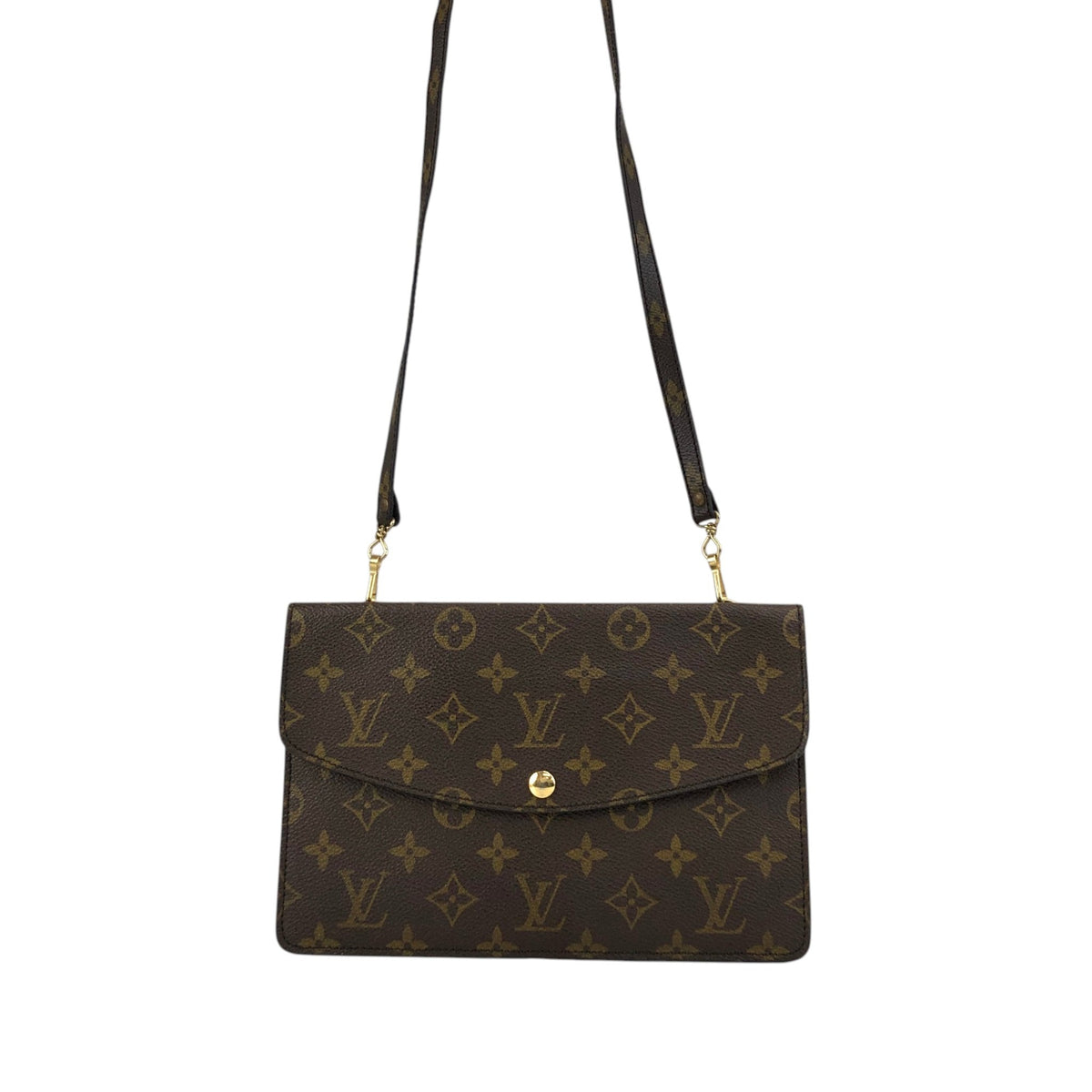 LOUIS VUITTON Monogram Shoulder bag Brown Vintage aaa5yj