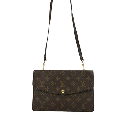 LOUIS VUITTON Monogram Shoulder bag Brown Vintage aaa5yj