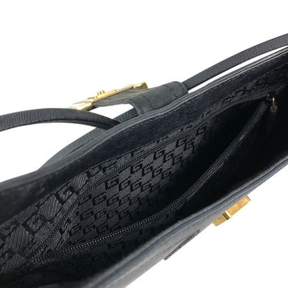 GUCCI G Motif Shoulder bag Black Vintage 3z62yh