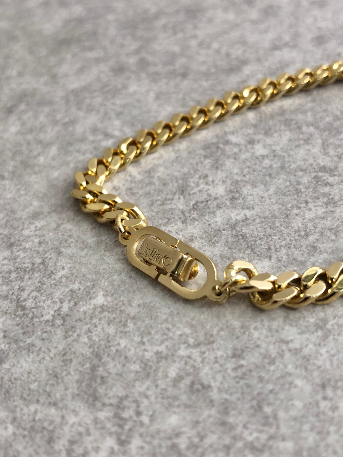 Christian Dior CD Logo Rhinestone Bracelet Gold Vintage z765k8