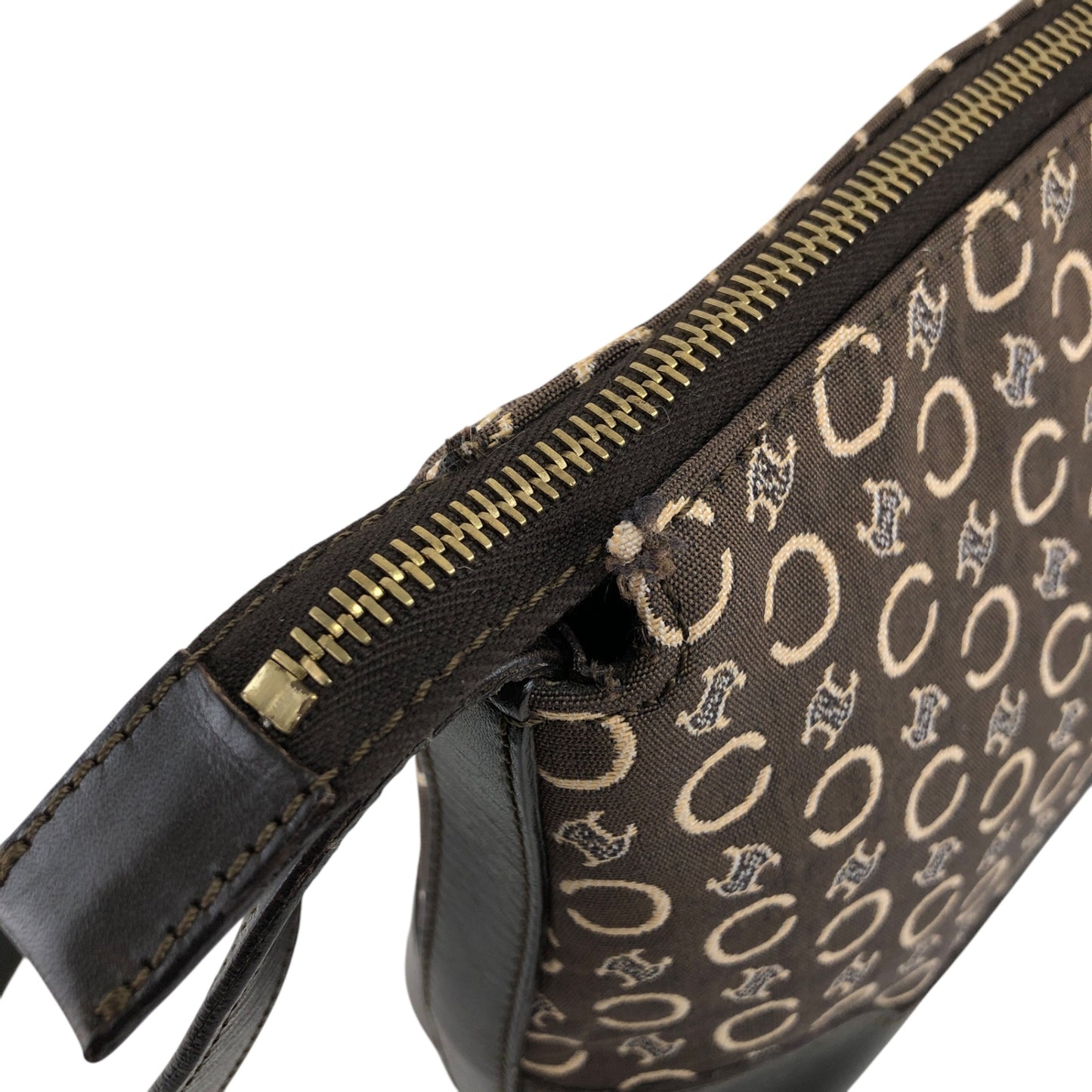 CELINE Macadam Shoulder bag Brown Vintage icsj8m