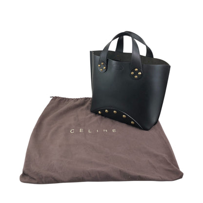 CELINE Blason Handbag Black Vintage rg3vnu