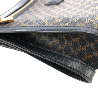 CELINE Macadam Clutch bag Black Vintage 82eut6