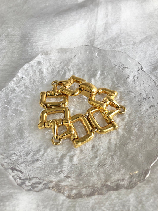 GUCCI Horse Bit Tom Ford Era Bracelet Gold Vintage xc7jci