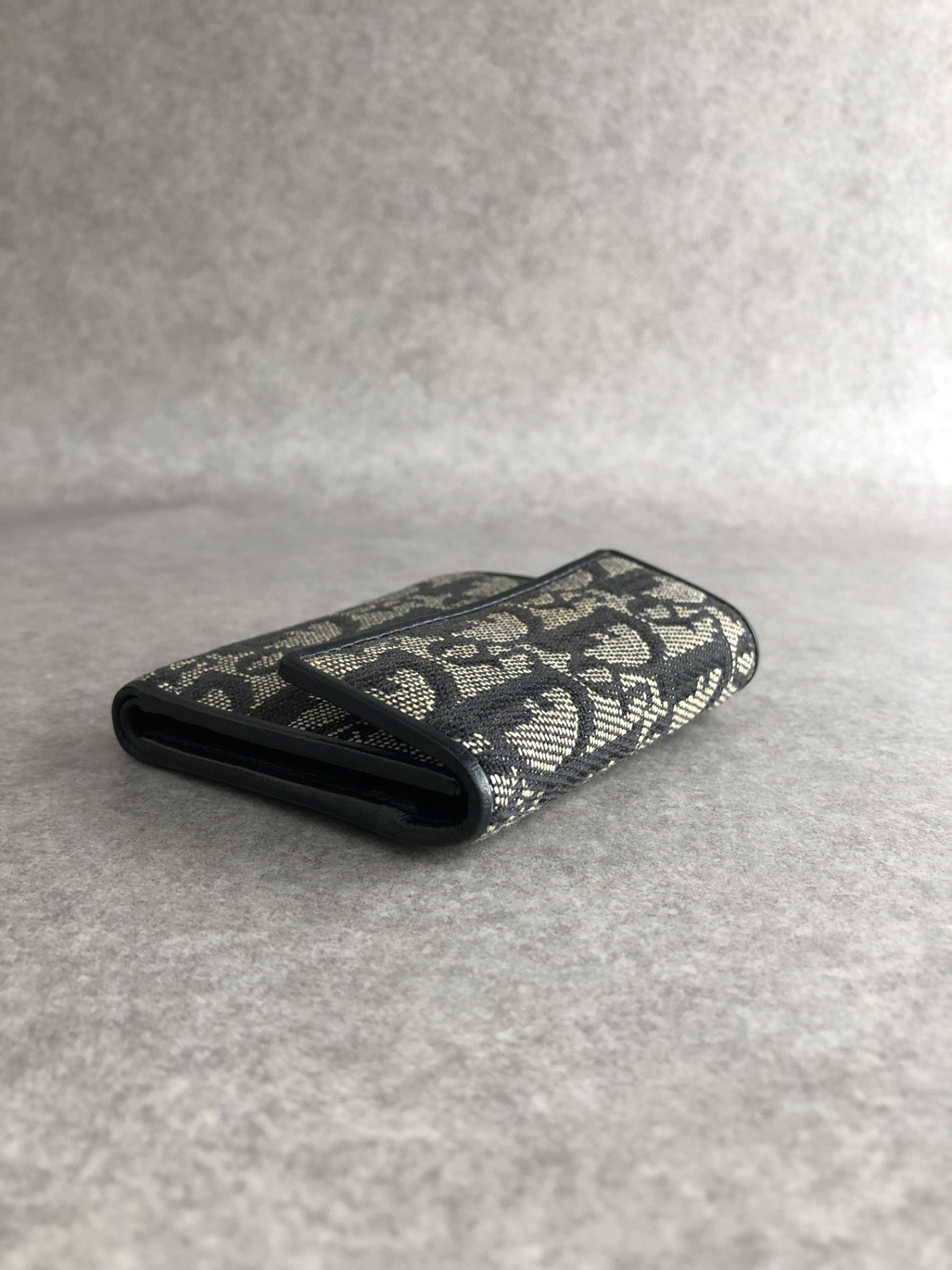 Christian Dior Trotter Trifold Wallet Black MC0073 Vintage gyargz