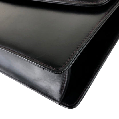 GUCCI GG Logo Shoulder bag Black Vintage ha84zp