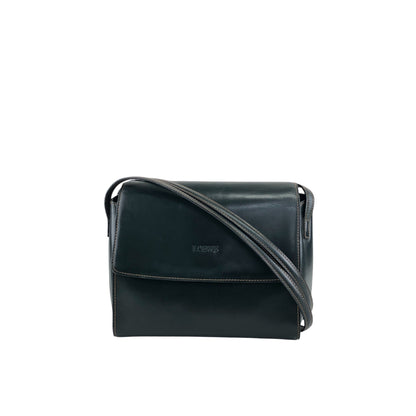 LOEWE Logo Embossed Shoulder bag Dark Green Vintage 583xh5