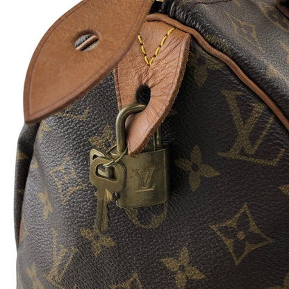 LOUIS VUITTON Monogram Boston bag Handbag Brown Vintage ancjxg