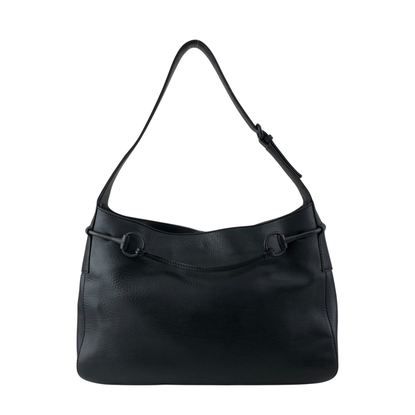 GUCCI Horse Bit Shoulder bag Hobobag Black Vintage s3x3cn