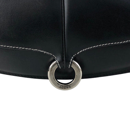 LOEWE Logo Circle Motif Handbag Black Vintage wcdj4h