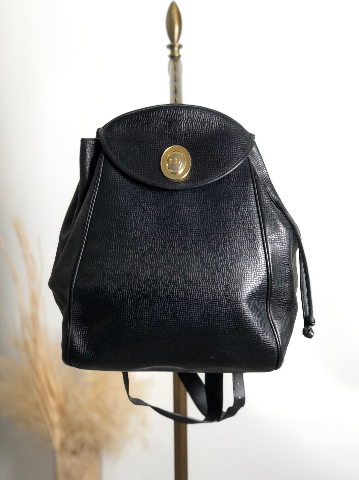 Christian Dior CD Logo Backpack Black Vintage nrnd3i
