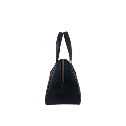 PRADA Logo Embossed Padlock Handbag Navy Vintage w43cew