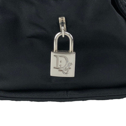 Christian Dior Cannage Logo Charm Handbag Black Vintage bceacw