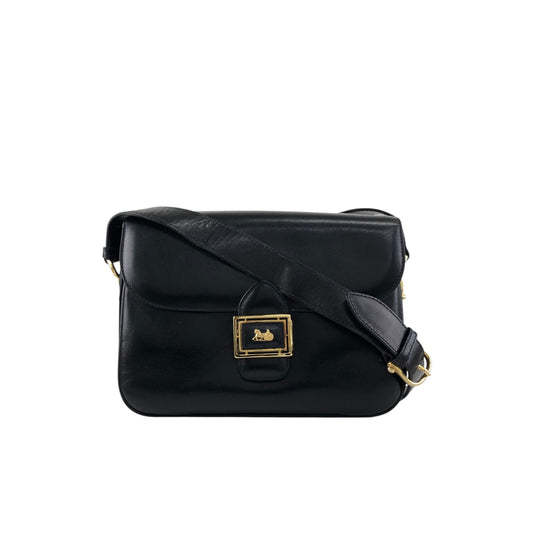 CELINE Horse Carriage Shoulder bag Black Vintage jf3dgf