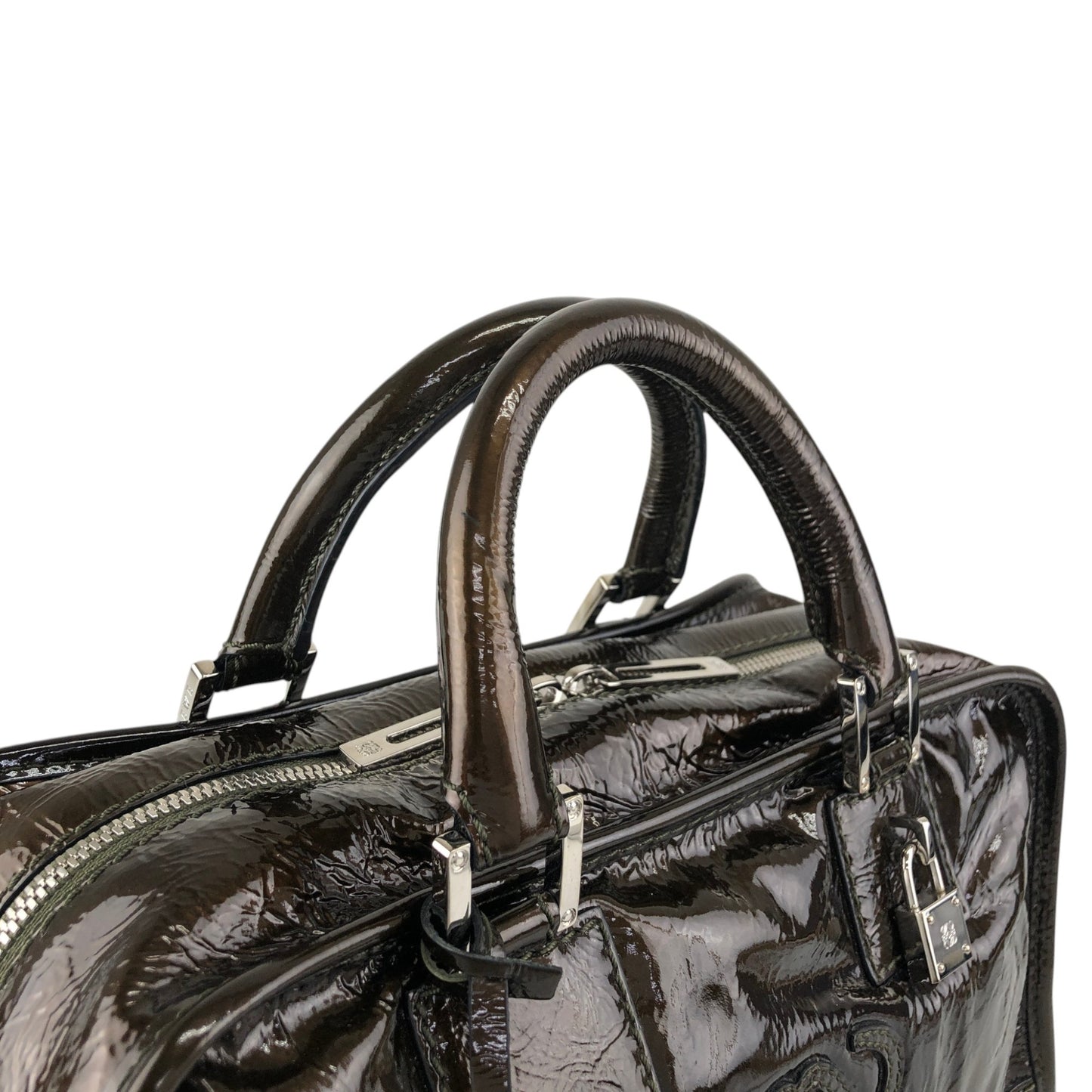 LOEWE Amazona28 Anagram Handbag Brown Vintage j8tjia