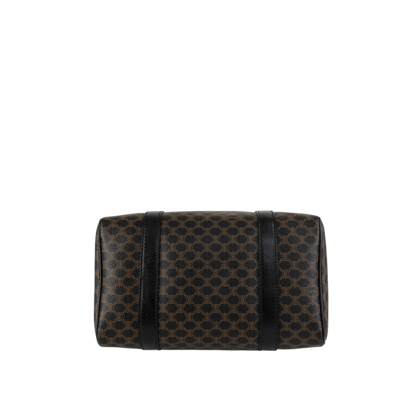 CELINE Macadam Two-way Small Boston bag Shoulder bag Black Vintage mdni2d