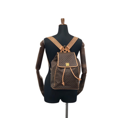 CELINE Macadam Gancini Backpack Brown Vintage pgr4hj