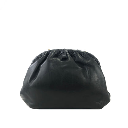 CELINE 標誌鏈條皮革雙向斜背包單肩包手拿包黑色復古 tgzbsb 