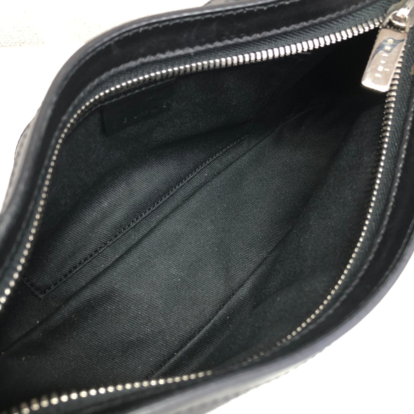 CELINE Macadam Shoulder bag Hobobag Black Vintage ddgif4