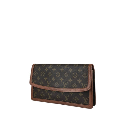 LOUIS VUITTON Monogram Clutch bag Brown Vintage 3pebsa