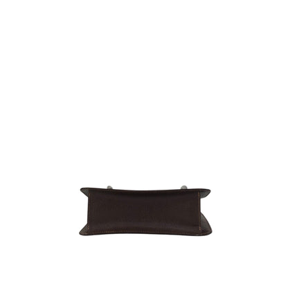 BURBERRY Logo Handbag Brown Vintage fpn5te
