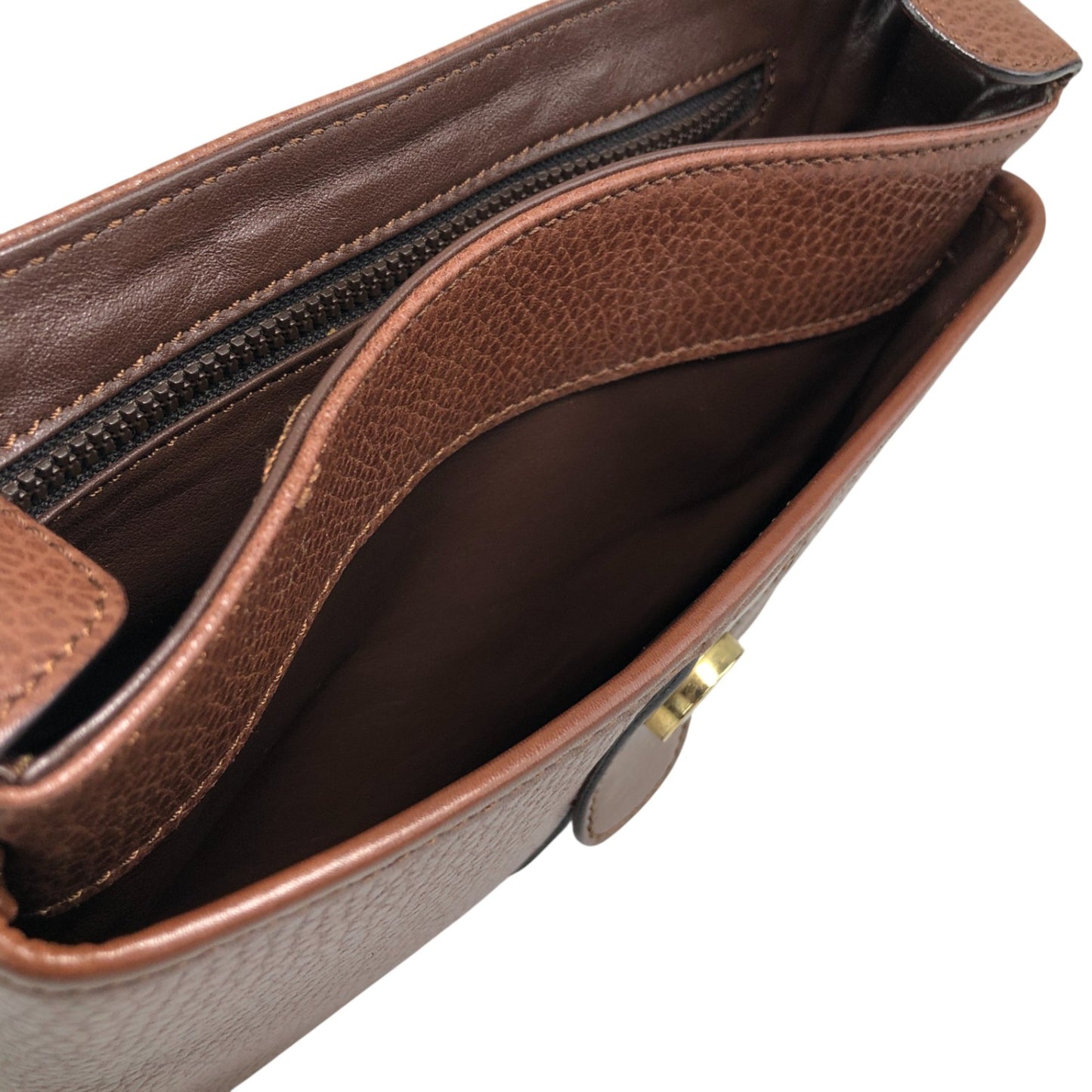 CELINE Gancini Shoulder bag Brown Vintage 88rbj3
