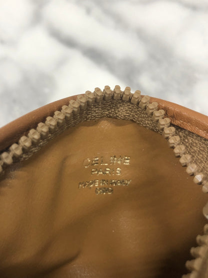 CELINE Macadam PVC 皮革零錢包棕色復古 hxf8is 