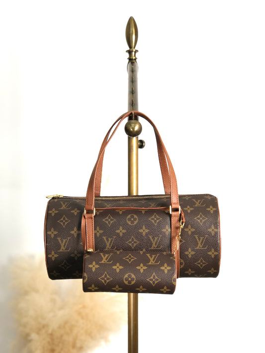 LOUIS VUITTON Monogram Handbag Brown M51365 Vintage zykjuk