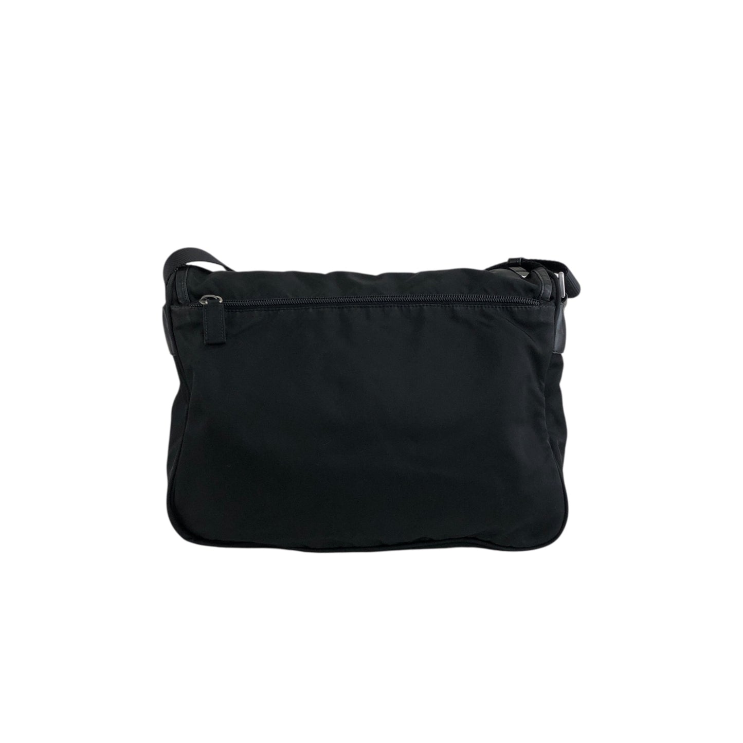 PRADA Triangle Logo Shoulder bag Black Vintage s5jtyw