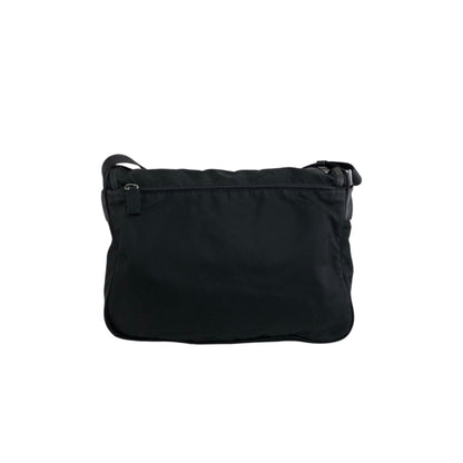 PRADA Triangle Logo Shoulder bag Black Vintage s5jtyw