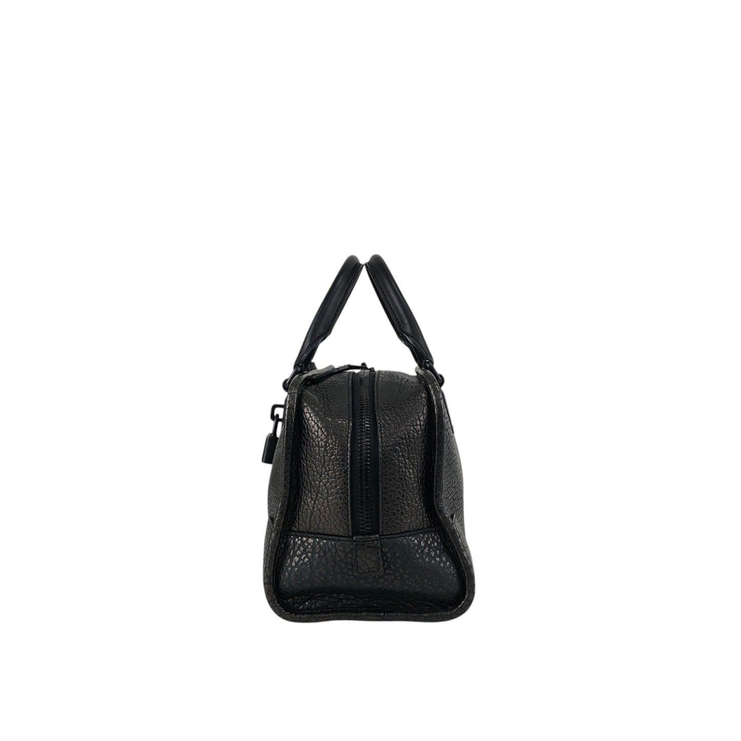 LOEWE Amazona Anagram Small Boston bag Handbag Metallic Black Vintage zmwhrn