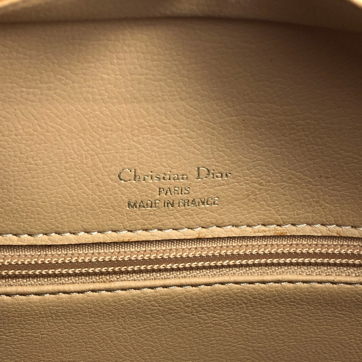 Christian Dior CD Logo Handbag Totebag Brown Vintage i5u28h